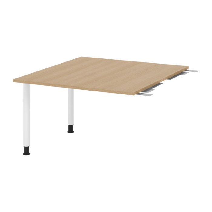 HAMMERBACHER Verbindungsplatte höhenverstellbar KT12C eiche, weiß rechteckig 120,0 x 130,0 x 72,0 - 74,0 cm