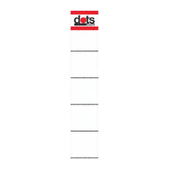 dots Einsteck-Rückenschilder weiß für 5,0 cm Rückenbreite, 10 St.
