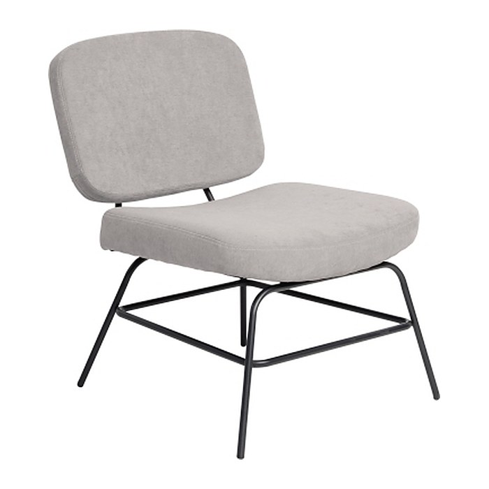 meet powered by PAPERFLOW Sessel CURVE grau schwarz Stoff 57,0 x 71,0 x 75,5 cm, 1 St.