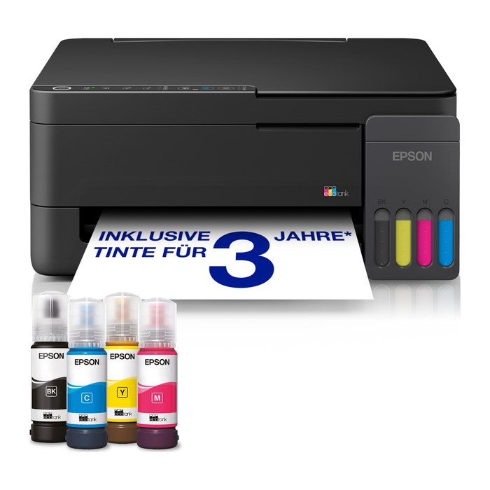 AKTION: EPSON EcoTank ET-2910 3 in 1 Farb-Tintenstrahl-Multifunktionsdrucker schwarz mit 20 Euro CashBack