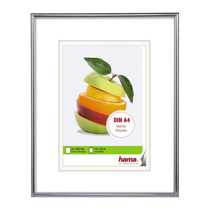 hama  Bilderrahmen Sevilla silber 21,0 x 29,7 cm, 1 St.