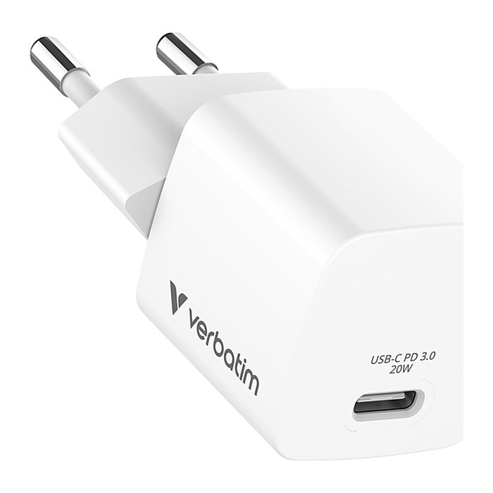 Verbatim USB-C Ladegerät 20W Mini GaN EU Stecker