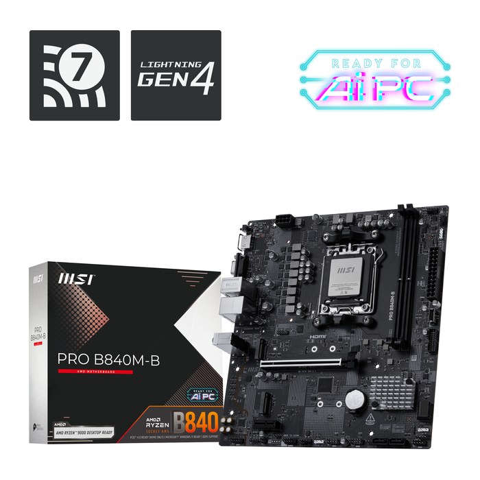 MSI Pro B840M-B (B840,AM5,mATX,DDR5)