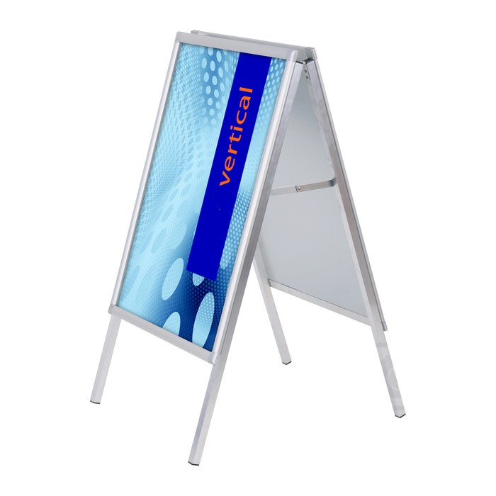 Showdown® Displays Kundenstopper silber DIN B2 2 Fächer 54,5 x 74,4 x 99,9 cm, 1 St.