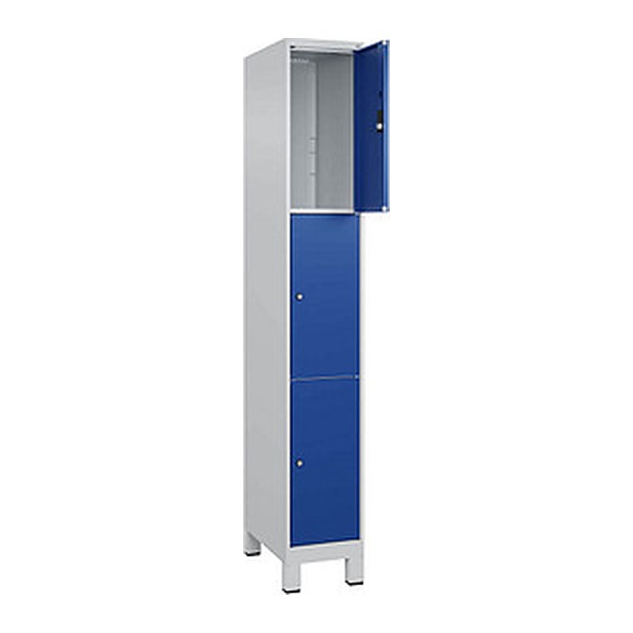 CP Schließfachschrank Classic Plus enzianblau, lichtgrau 080010-103 S10003, 3 Schließfächer 30,0 x 50,0 x 195,0 cm