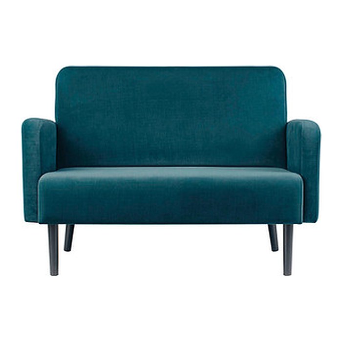 meet powered by PAPERFLOW 2-Sitzer Sofa LISBOA grün schwarz Stoff 124,0 x 81,5 x 83,0 cm, 1 St.