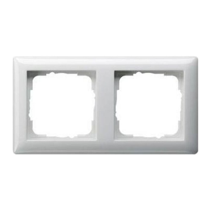 GIRA 2-fach Steckdosenrahmen Standard 55 weiß 15,2 x 8,1 cm, 1 St.
