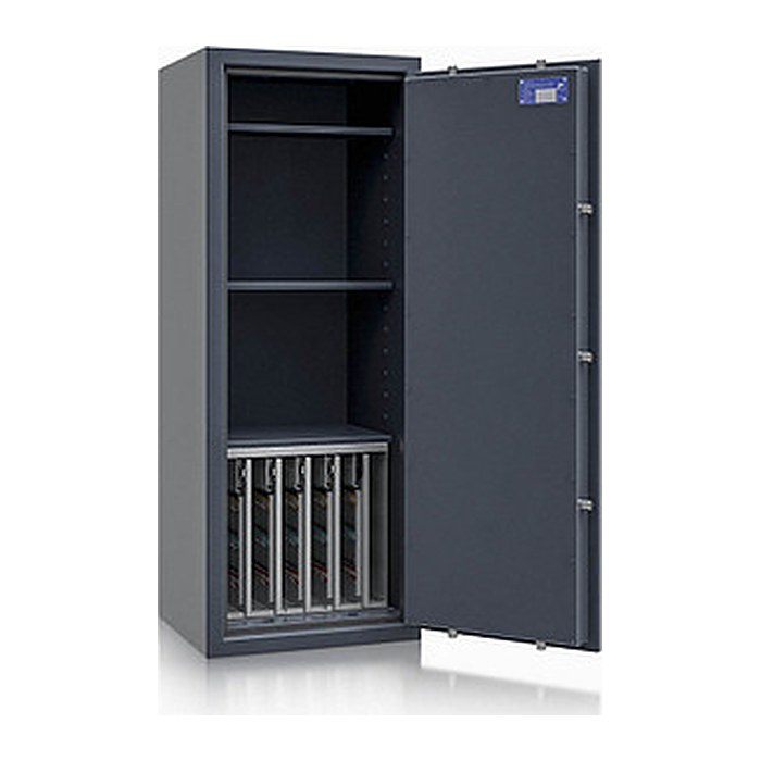 ISS safe4key Schlüsseltresor grau mit 280 Haken, Doppelbartschloss, 50,0 x 42,0 x 130,0 cm, 1 St.