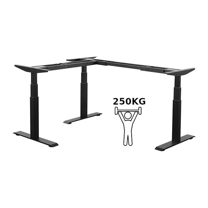 LMG elektrisch höhenverstellbares Schreibtischgestell weiß ohne Tischplatte, T-Fuß-Gestell weiß 130,0 - 160,0 x 53,0/70,0 cm