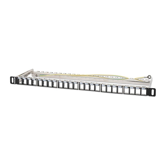 INTELLINET 24-Port Patchpanel geschirmt und unbestückt 0,5HE