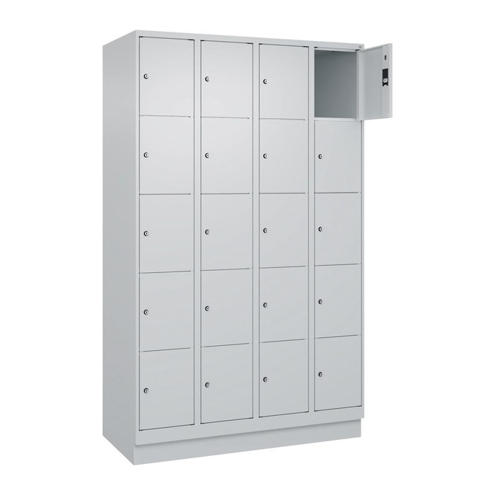 CP Schließfachschrank Classic PLUS lichtgrau 080020-405 S10003, 20 Schließfächer 120,0 x 50,0 x 195,0 cm