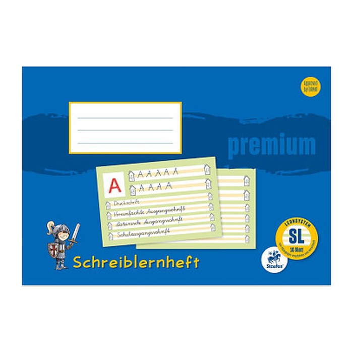 Staufen® Schreiblernheft Premium Lineatur  SL FMZ liniert DIN A4 quer ohne Rand, 16 Blatt, 1 St.