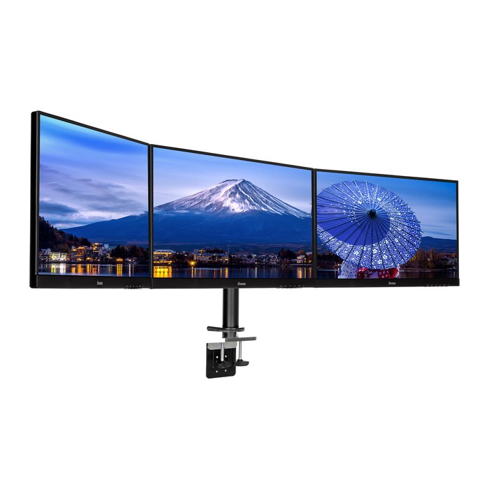 iiyama Monitor-Halterung DS1003C-B1 DS1003C-B1 schwarz für 3 Monitore, Tischklemme