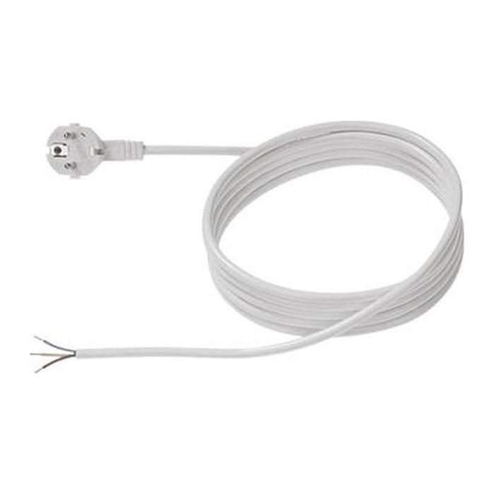 BACHMANN Aderendhülsen Netzkabel 3,0 m weiß, 1 St.