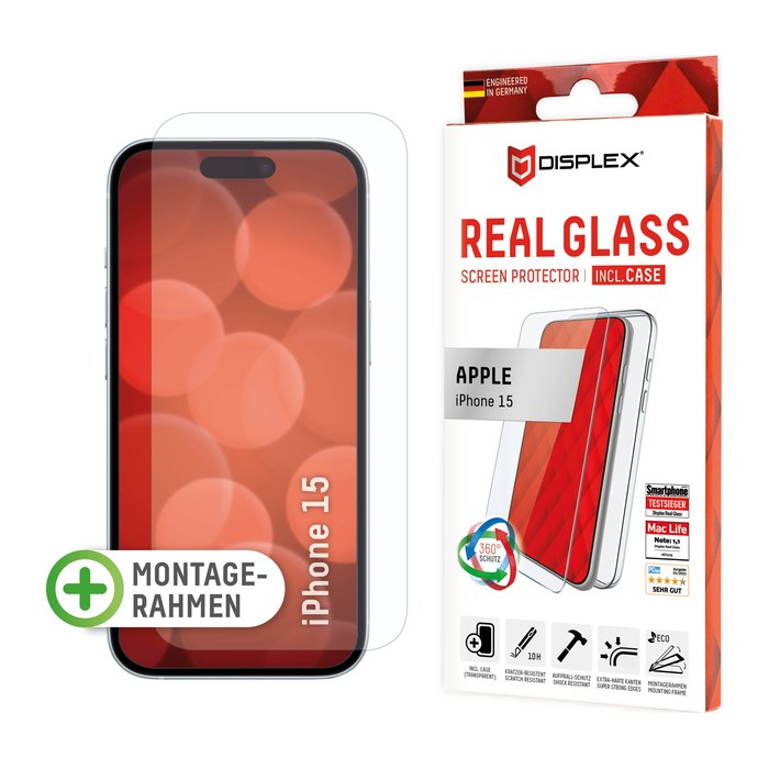 DISPLEX® Real Glass Schutz-Set für Apple iPhone 15