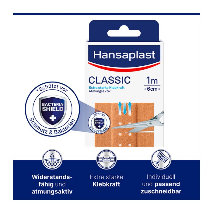 Hansaplast Pflaster CLASSIC 4809183005 beige 6,0 x 10,0 cm, 10 St.