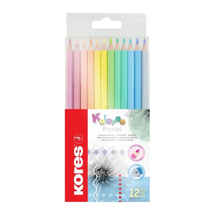 Kores® KOLORES Pastell Buntstifte mehrfarbig, 12 St.