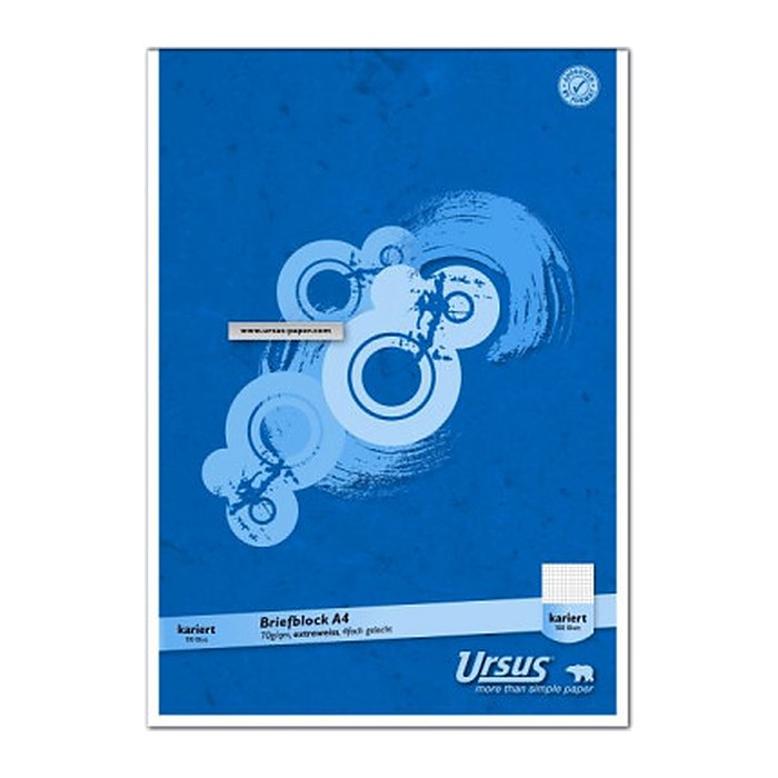 Ursus® Briefblock STYLE DIN A4 kariert, 1 Block