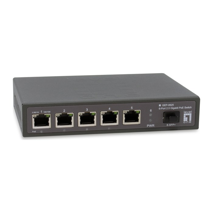 LevelOne PoE+Switch 4x2.5GE PoE/1x2.5GE/+65W unmanag.Plastik