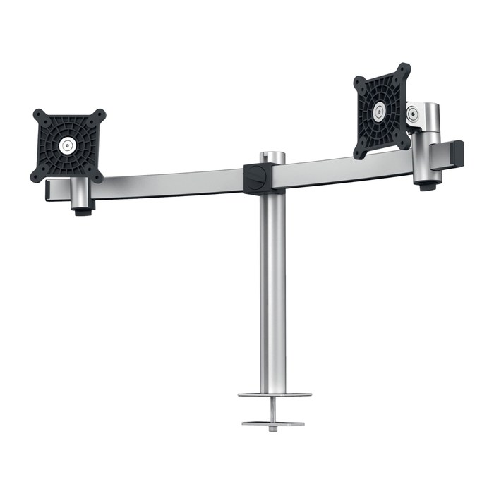 DURABLE Monitor-Halterung 508623 silber für 2 Monitore, Tischbohrung