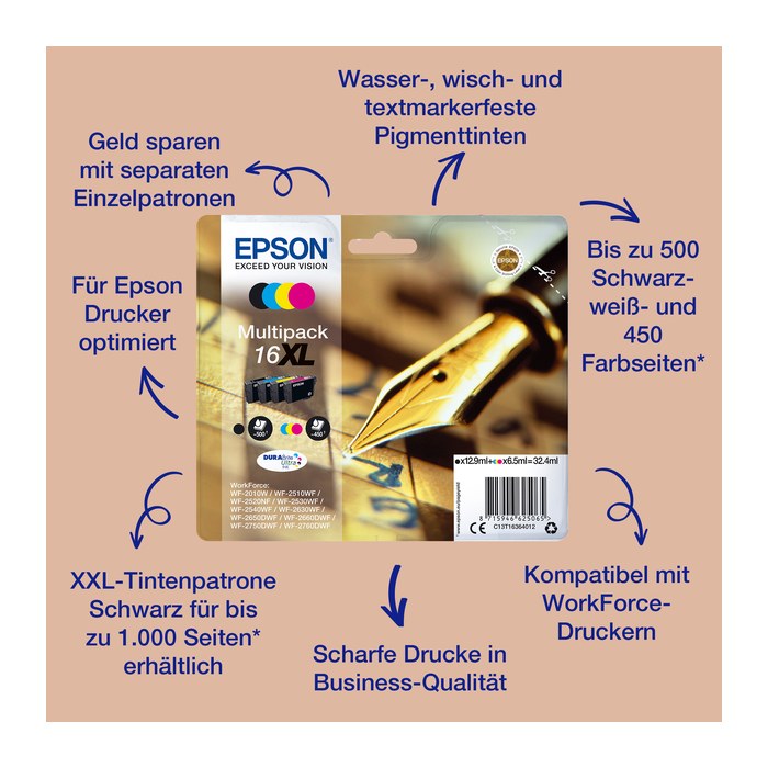 EPSON 16XL / T1632XL (Füller) cyan Druckerpatrone