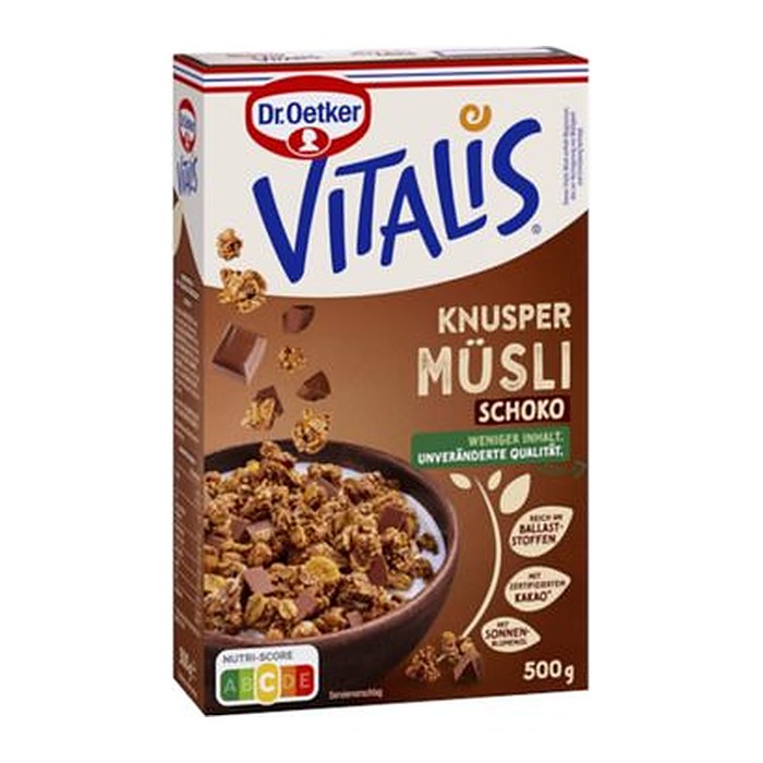 Dr. Oetker Vitalis Knuspermüsli Schoko Müsli 500,0 g, 1 St.