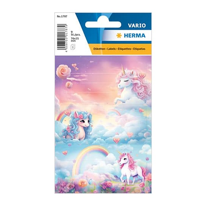 HERMA SCHULETIKETTEN VARIO HAPPY UNICORNS