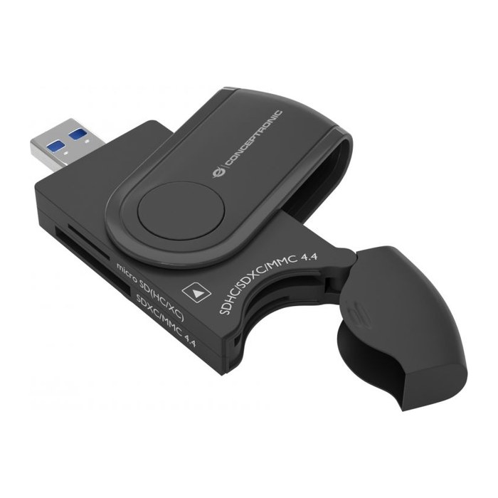 CONCEPTRONIC Kartenleser USB-A3.0->4-in-1 schwarz