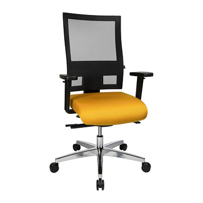 Topstar Bürostuhl Sitness 60, PS69BH W59 Stoff gelb, Gestell alu