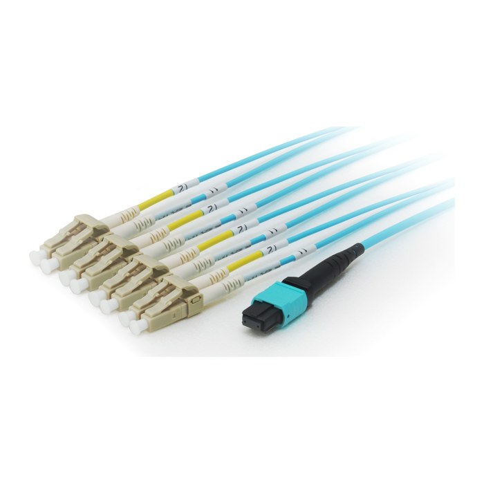 Equip Patchkabel MTP->LC 3.00m 8Faser M/M OM4 türkis Polybeutel