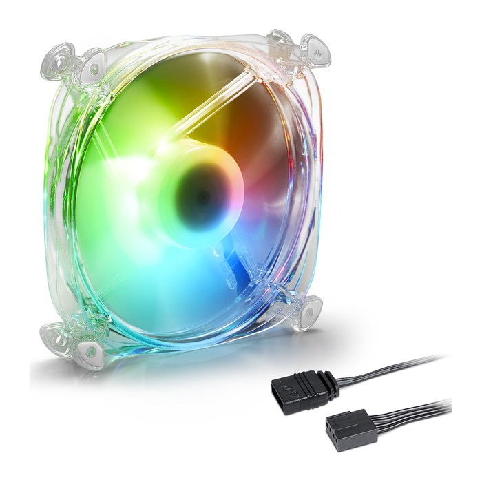 Sharkoon Lüfter 120*120*25 SHARK Disc PWM RGB klar