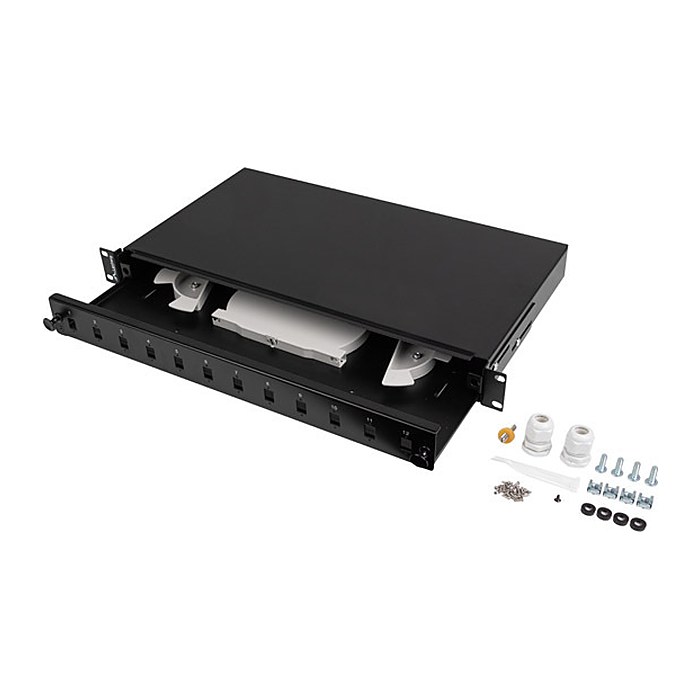 LANBERG 19" Fiber Patchpanel 1U 12xSC SIMPLEX/12xLC DUPLEX s