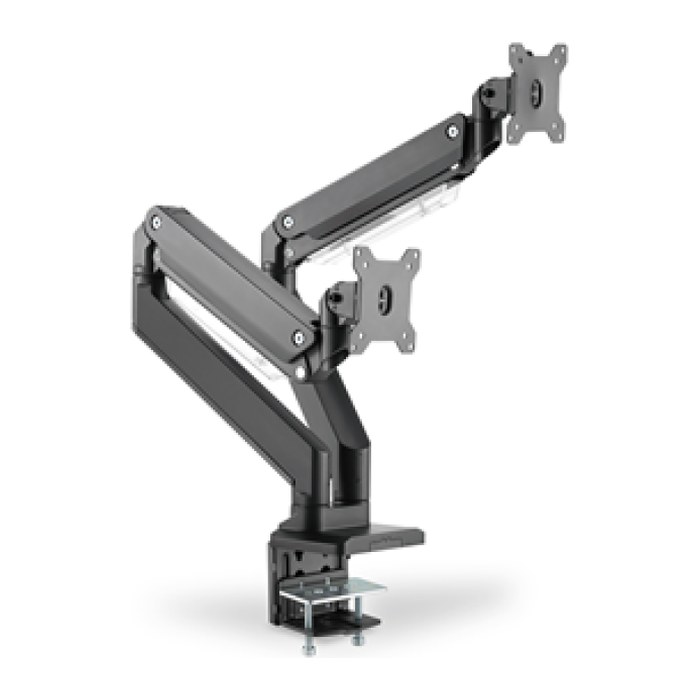 DIGITUS Monitor-Halterung DA-90427 schwarz für 2 Monitore, Tischklemme