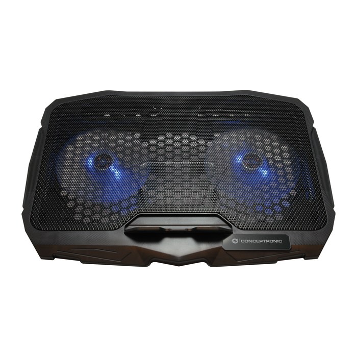 CONCEPTRONIC 2-Fan USB-A2.0 Laptop-Kühlpad 7Kg ERGO 17" sw