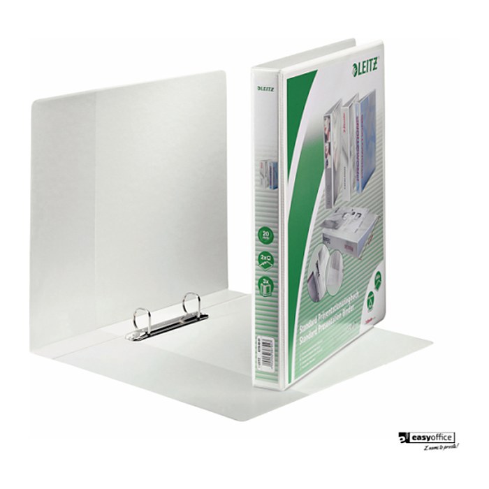 LEITZ Präsentationsringbücher 2-Ringe weiß 3,7 cm DIN A4, 6 St.
