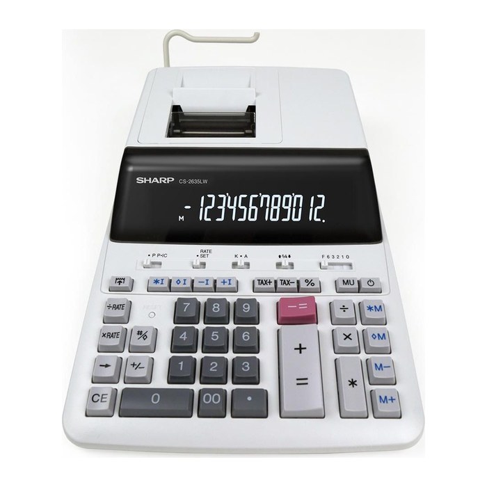 SHARP CS-2635LW Tischrechner druckend lichtgrau