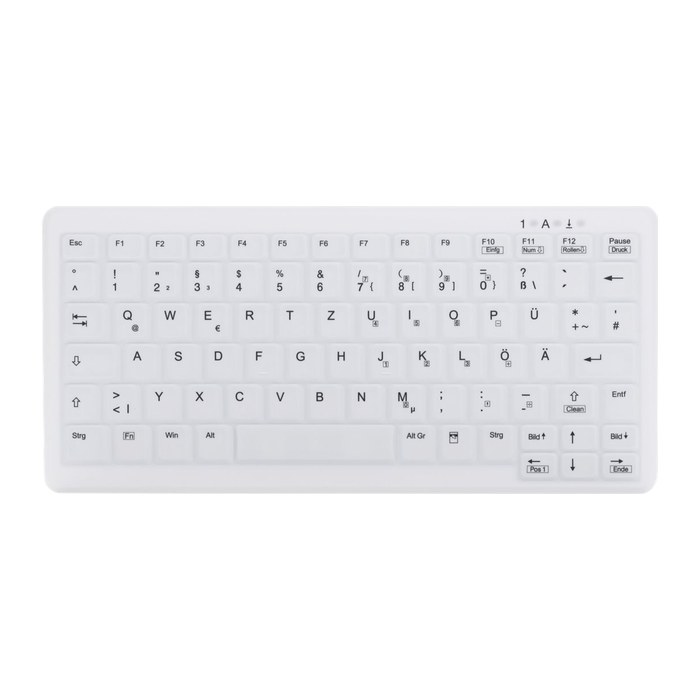 ACTIVE KEY AK-C4110 vollversiegelt Hygiene-Tastatur kabellos weiß