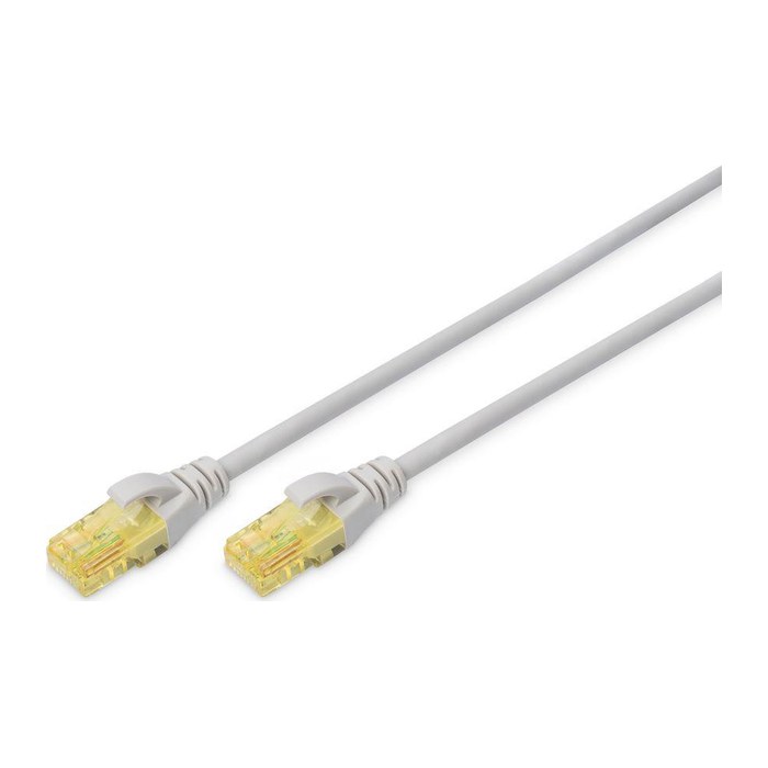 DIGITUS Patchkabel RJ45 U/UTP Cat6A 1.00m grau o. Hebelschu Polybeutel