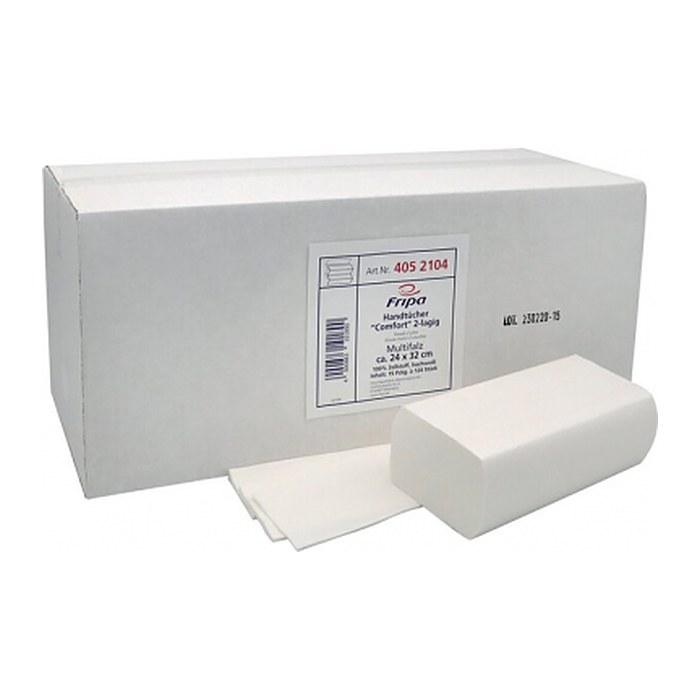 FRIPA Papierhandtücher 4052104 Comfort Interfold-Falzung 2-lagig weiß, 1.860 Tücher