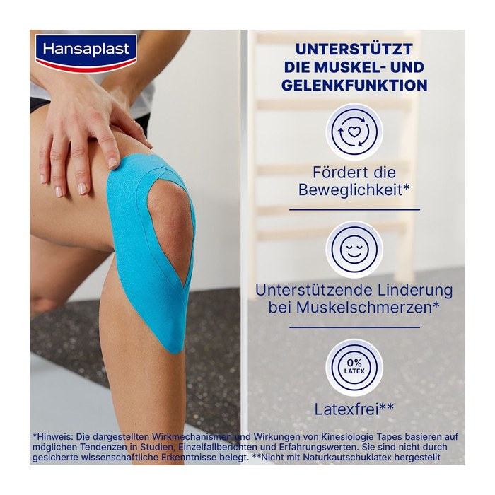 Hansaplast Tape KINESIOLOGIE 48393 blau 5,0 cm x 5,0 m, 1 St.