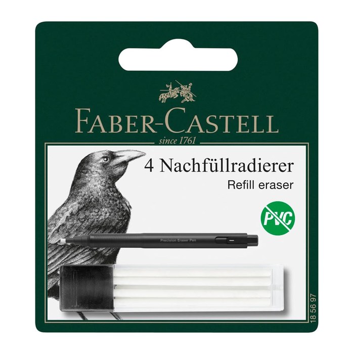 FABER-CASTELL Radiergummis Precision Eraser Pen Ersatz weiß, 1 St.