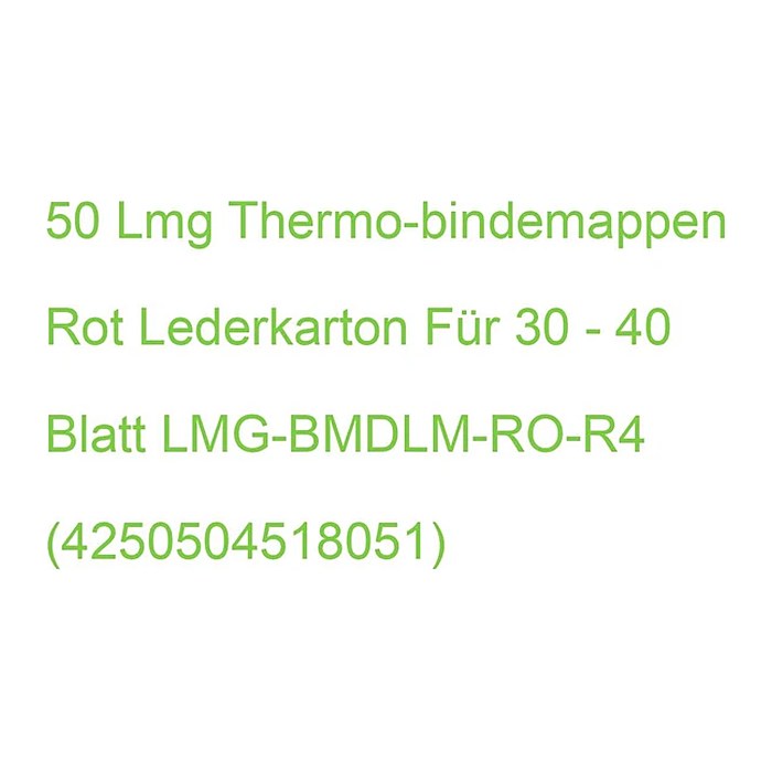 LMG Thermo-Bindemappen rot Lederkarton für 30 - 40 Blatt, 50 St.