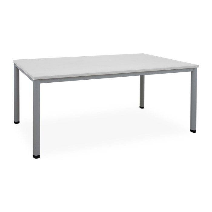 Schreib- & Besprechungstisch (diverse Maße) – G: Weißaluminium (1600 x 800 x 720 mm, Platte Grau)
