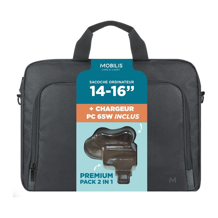 Mobilis TheOne Briefcase Toploading 14-16"+65W LaptopCharger