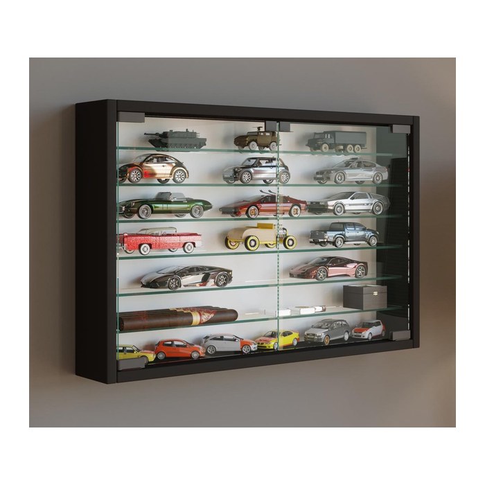 VCM my home Mandosa XL Hängevitrine schwarz 6 Fachböden