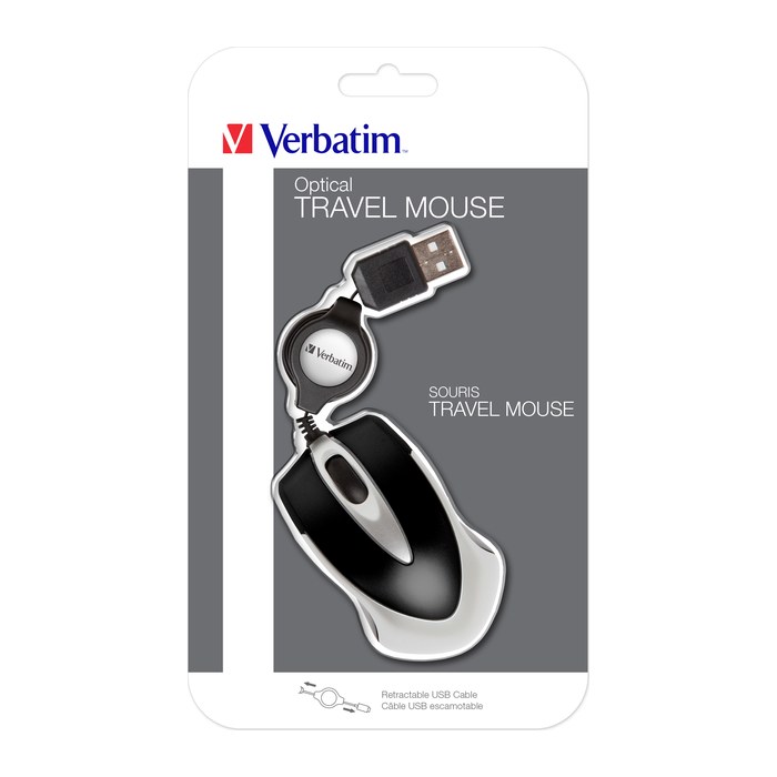Verbatim Maus Go Mini kabelgebunden USB Reisemaus Schwarz retail