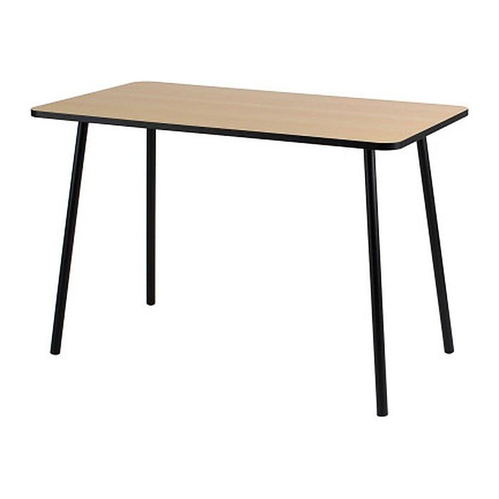 PAPERFLOW easyHome HOPM Schreibtisch buche rechteckig, 4-Fuß-Gestell schwarz 114,0 x 60,0 cm
