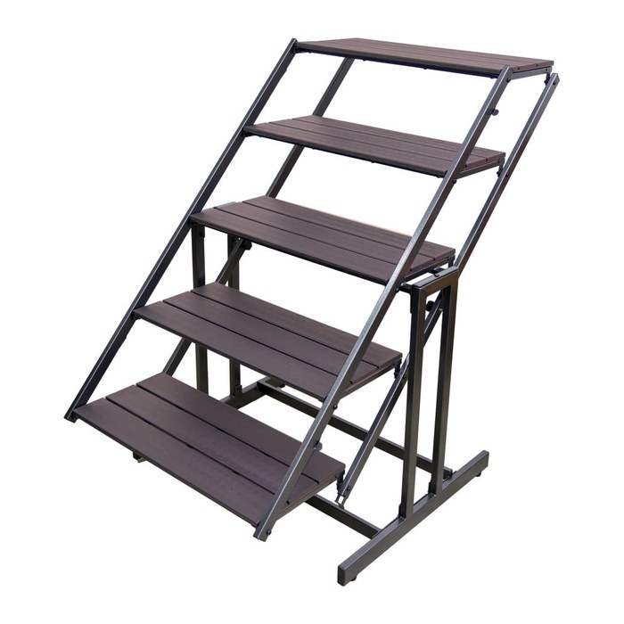 Garden Pleasure Blumentreppe TABORA Metall dunkelbraun rechteckig 70,2 x 29,5 x 131,0 cm, 1 St.