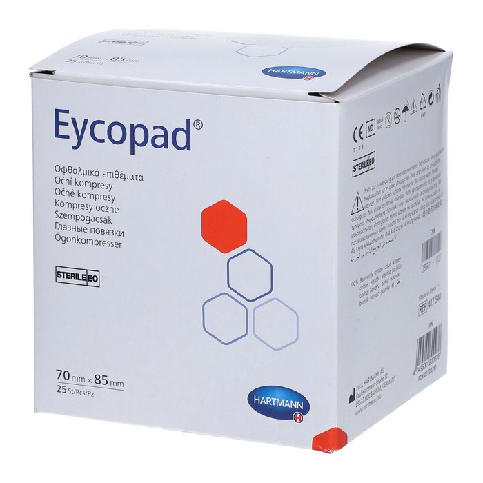 HARTMANN Augenkompressen Eycopad® einzeln verpackt 4175404 weiß 7,0 x 8,5 cm, 25 St.