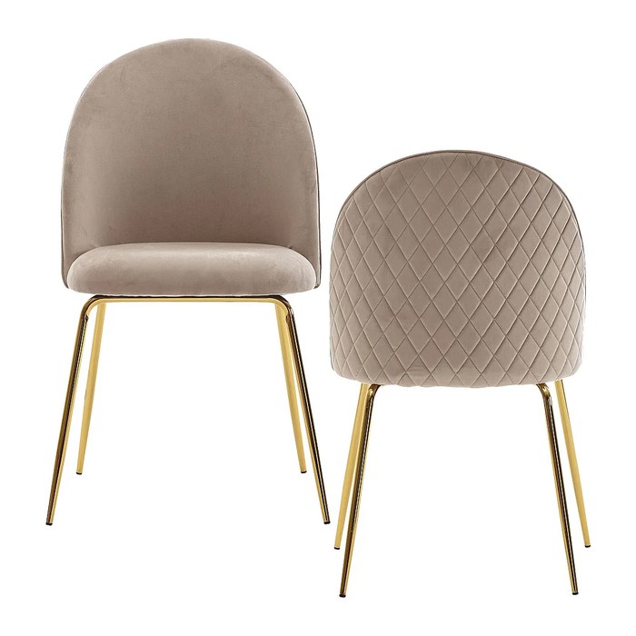 WOHNLING Esszimmerstühle WL6.402 beige Stoff, 2 St.